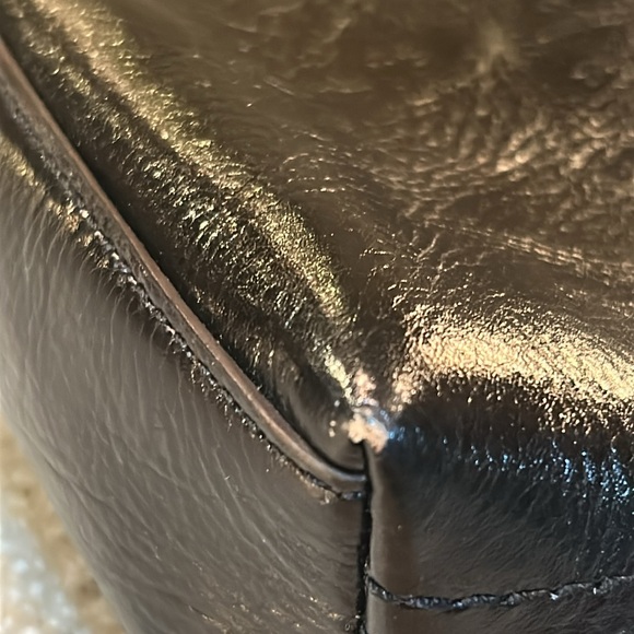 EUC Vtg HOBO International Polished Black Leather Mini Handbag - RARE FIND - Picture 7 of 16